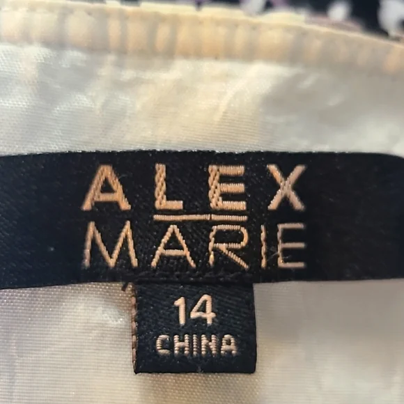 Alex Marie Black & Tan, Black & Purple Animal Print Sleeveless Dress, Size 14 - Picture 8 of 9